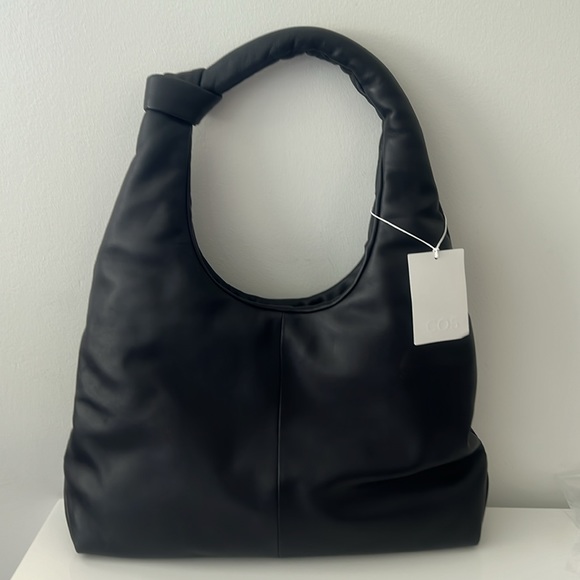COS Handbags - New COS KNOTTED PADDED SHOULDER BAG - LEATHER, Black